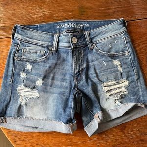 American eagle mod ride denim shorts